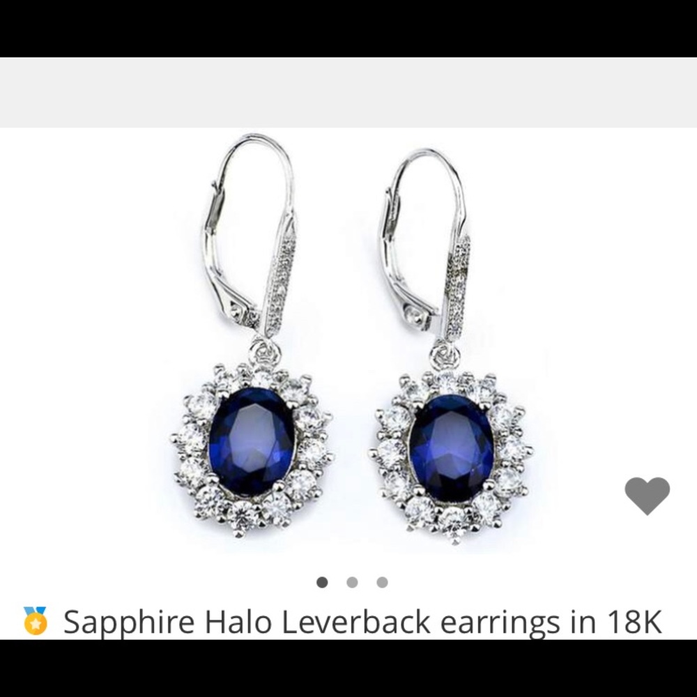 Sapphire 18k white gold finish